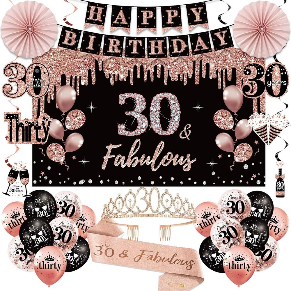 30th Birthday Decorations Set